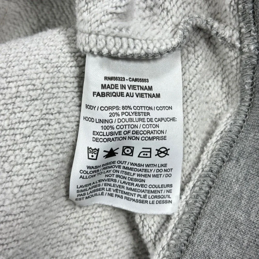 Nike Hoodie Women Large Gray Cropped Fleece Pullover Logo Raglan Sportswear